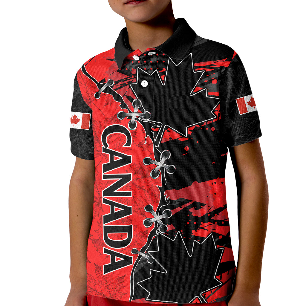 Canada Womens Soccer Kid Polo Shirt Go Canucks Maple Leaf 2023 - Wonder Print Shop