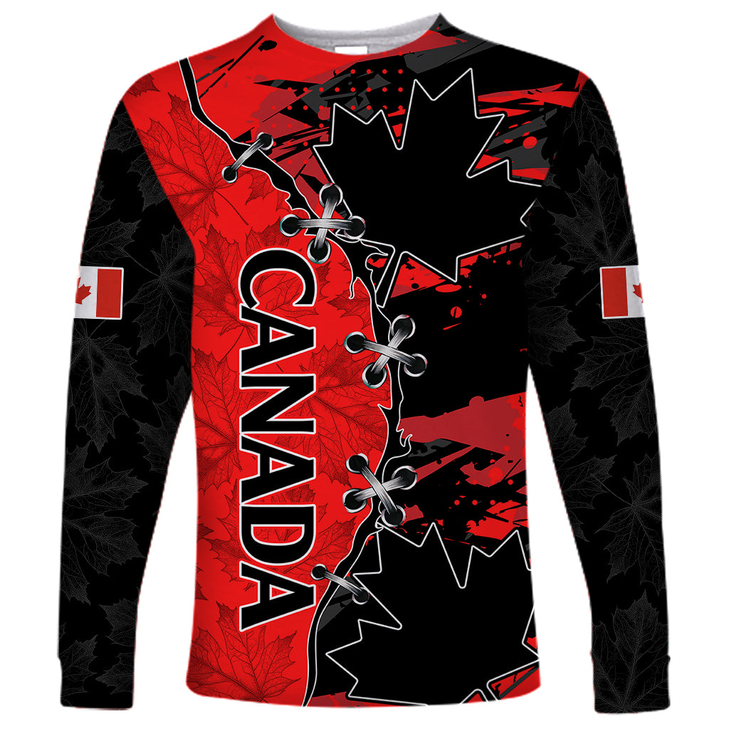 Canada Womens Soccer Long Sleeve Shirt Go Canucks Maple Leaf 2023 - Wonder Print Shop