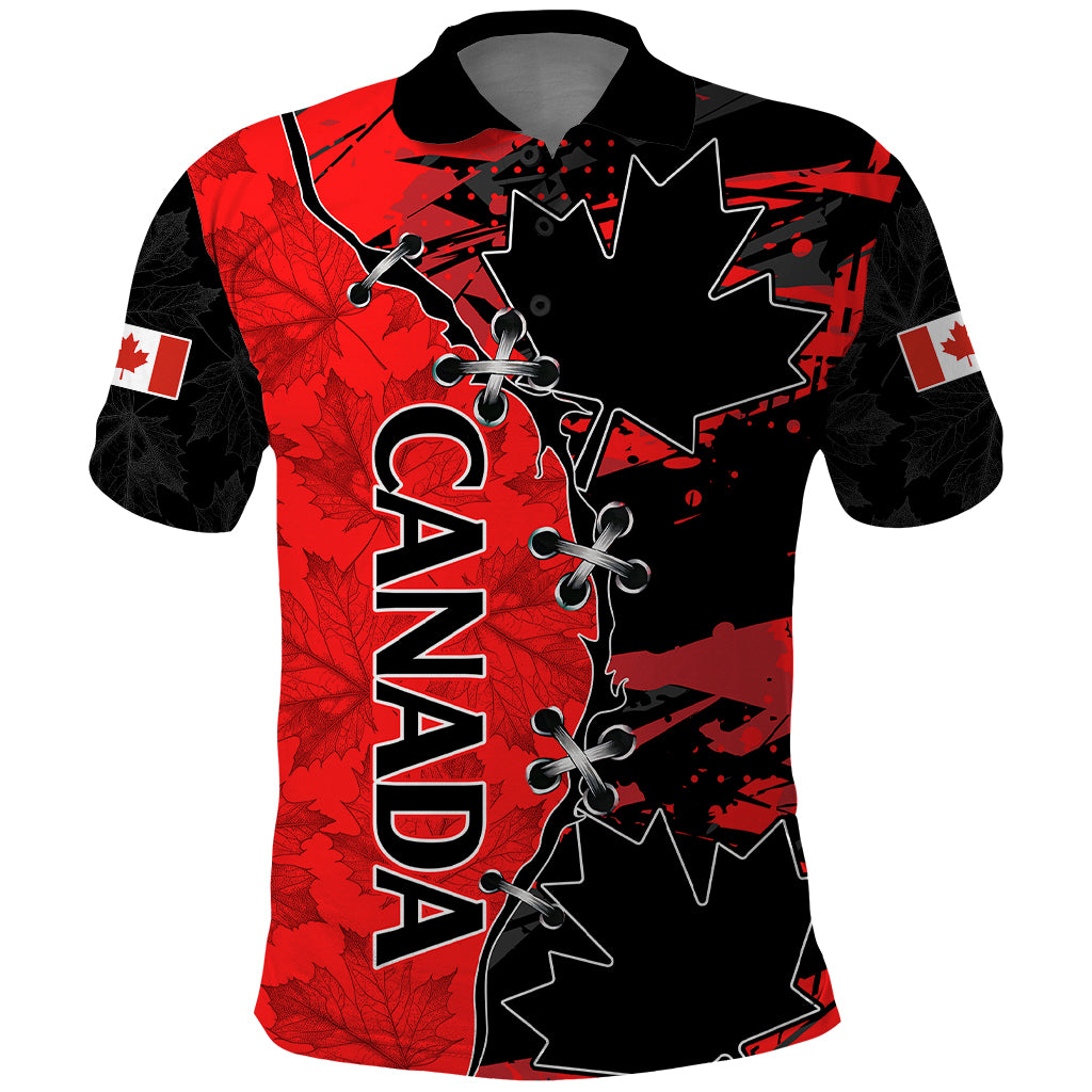 Canada Womens Soccer Polo Shirt Go Canucks Maple Leaf 2023 - Wonder Print Shop