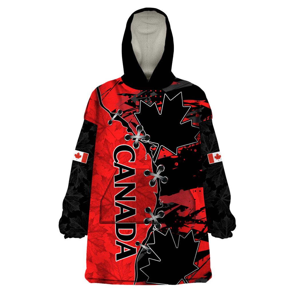 Canada Womens Soccer Wearable Blanket Hoodie Go Canucks Maple Leaf 2023 - Wonder Print Shop