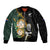 South Africa Protea and New Zealand Bomber Jacket Go All Black-Springboks Rugby with Kente And Maori LT9 - Wonder Print Shop