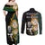 South Africa Protea and New Zealand Couples Matching Off Shoulder Maxi Dress and Long Sleeve Button Shirts Go All Black-Springboks Rugby with Kente And Maori LT9 - Wonder Print Shop