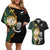 South Africa Protea and New Zealand Couples Matching Off Shoulder Short Dress and Hawaiian Shirt Go All Black-Springboks Rugby with Kente And Maori LT9 - Wonder Print Shop