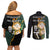 South Africa Protea and New Zealand Couples Matching Off Shoulder Short Dress and Long Sleeve Button Shirts Go All Black-Springboks Rugby with Kente And Maori LT9 - Wonder Print Shop