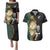 South Africa Protea and New Zealand Couples Matching Puletasi Dress and Hawaiian Shirt Go All Black-Springboks Rugby with Kente And Maori LT9 - Wonder Print Shop