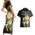 South Africa Protea and New Zealand Couples Matching Short Sleeve Bodycon Dress and Hawaiian Shirt Go All Black-Springboks Rugby with Kente And Maori LT9 - Wonder Print Shop