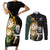 South Africa Protea and New Zealand Couples Matching Short Sleeve Bodycon Dress and Long Sleeve Button Shirts Go All Black-Springboks Rugby with Kente And Maori LT9 - Wonder Print Shop