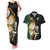 South Africa Protea and New Zealand Couples Matching Tank Maxi Dress And Hawaiian Shirt Go All Black-Springboks Rugby with Kente And Maori LT9 - Wonder Print Shop