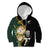 South Africa Protea and New Zealand Kid Hoodie Go All Black-Springboks Rugby with Kente And Maori - Wonder Print Shop