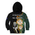 South Africa Protea and New Zealand Kid Hoodie Go All Black-Springboks Rugby with Kente And Maori - Wonder Print Shop