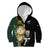 South Africa Protea and New Zealand Kid Hoodie Go All Black-Springboks Rugby with Kente And Maori - Wonder Print Shop