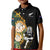 South Africa Protea and New Zealand Kid Polo Shirt Go All Black-Springboks Rugby with Kente And Maori - Wonder Print Shop