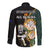 South Africa Protea and New Zealand Long Sleeve Button Shirt Go All Black-Springboks Rugby with Kente And Maori - Wonder Print Shop