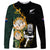 South Africa Protea and New Zealand Long Sleeve Shirt Go All Black-Springboks Rugby with Kente And Maori - Wonder Print Shop