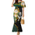 South Africa Protea and New Zealand Mermaid Dress Go All Black-Springboks Rugby with Kente And Maori - Wonder Print Shop