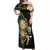 South Africa Protea and New Zealand Off Shoulder Maxi Dress Go All Black-Springboks Rugby with Kente And Maori - Wonder Print Shop