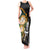 South Africa Protea and New Zealand Tank Maxi Dress Go All Black-Springboks Rugby with Kente And Maori - Wonder Print Shop