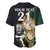 Custom South Africa Protea and New Zealand Baseball Jersey Go All Black-Springboks Rugby with Kente And Maori LT9 - Wonder Print Shop