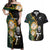 Custom South Africa Protea and New Zealand Couples Matching Off Shoulder Maxi Dress and Hawaiian Shirt Go All Black-Springboks Rugby with Kente And Maori LT9 - Wonder Print Shop