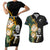 Custom South Africa Protea and New Zealand Couples Matching Short Sleeve Bodycon Dress and Hawaiian Shirt Go All Black-Springboks Rugby with Kente And Maori LT9 - Wonder Print Shop