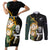 Custom South Africa Protea and New Zealand Couples Matching Short Sleeve Bodycon Dress and Long Sleeve Button Shirts Go All Black-Springboks Rugby with Kente And Maori LT9 - Wonder Print Shop