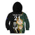 Custom South Africa Protea and New Zealand Kid Hoodie Go All Black-Springboks Rugby with Kente And Maori - Wonder Print Shop