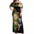 Custom South Africa Protea and New Zealand Off Shoulder Maxi Dress Go All Black-Springboks Rugby with Kente And Maori - Wonder Print Shop