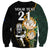 Custom South Africa Protea and New Zealand Sweatshirt Go All Black-Springboks Rugby with Kente And Maori - Wonder Print Shop