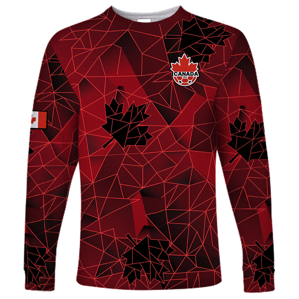 Custom Canada Soccer Long Sleeve Shirt Ladies Replica 2023 National Team - Wonder Print Shop