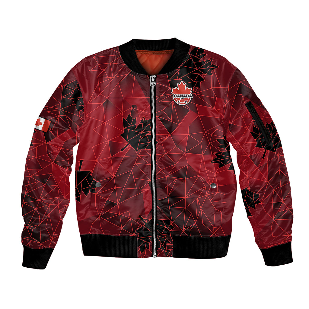 custom-canada-soccer-sleeve-zip-bomber-jacket-ladies-replica-2023-national-team