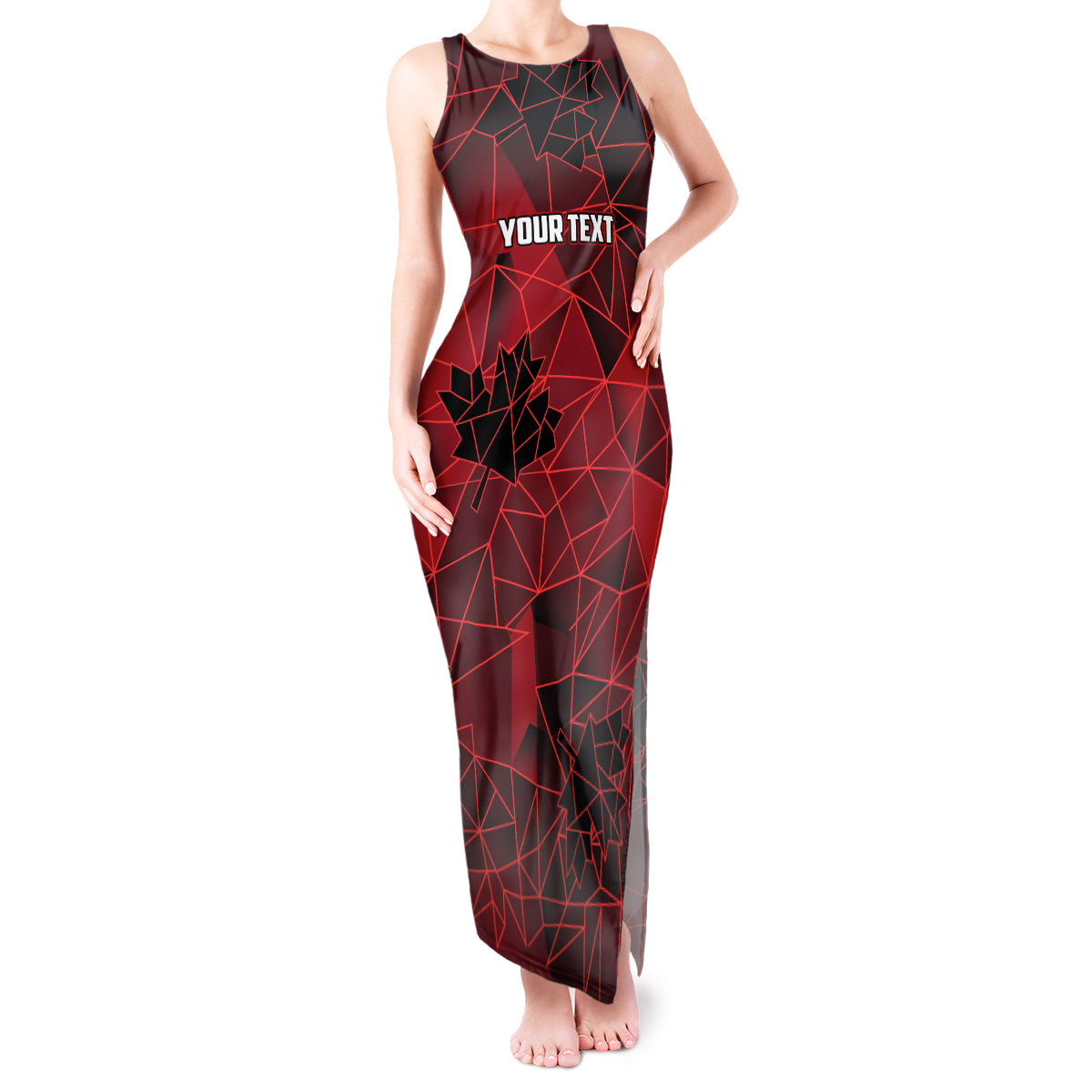 Custom Canada Soccer Tank Maxi Dress Ladies Replica 2023 National Team - Wonder Print Shop