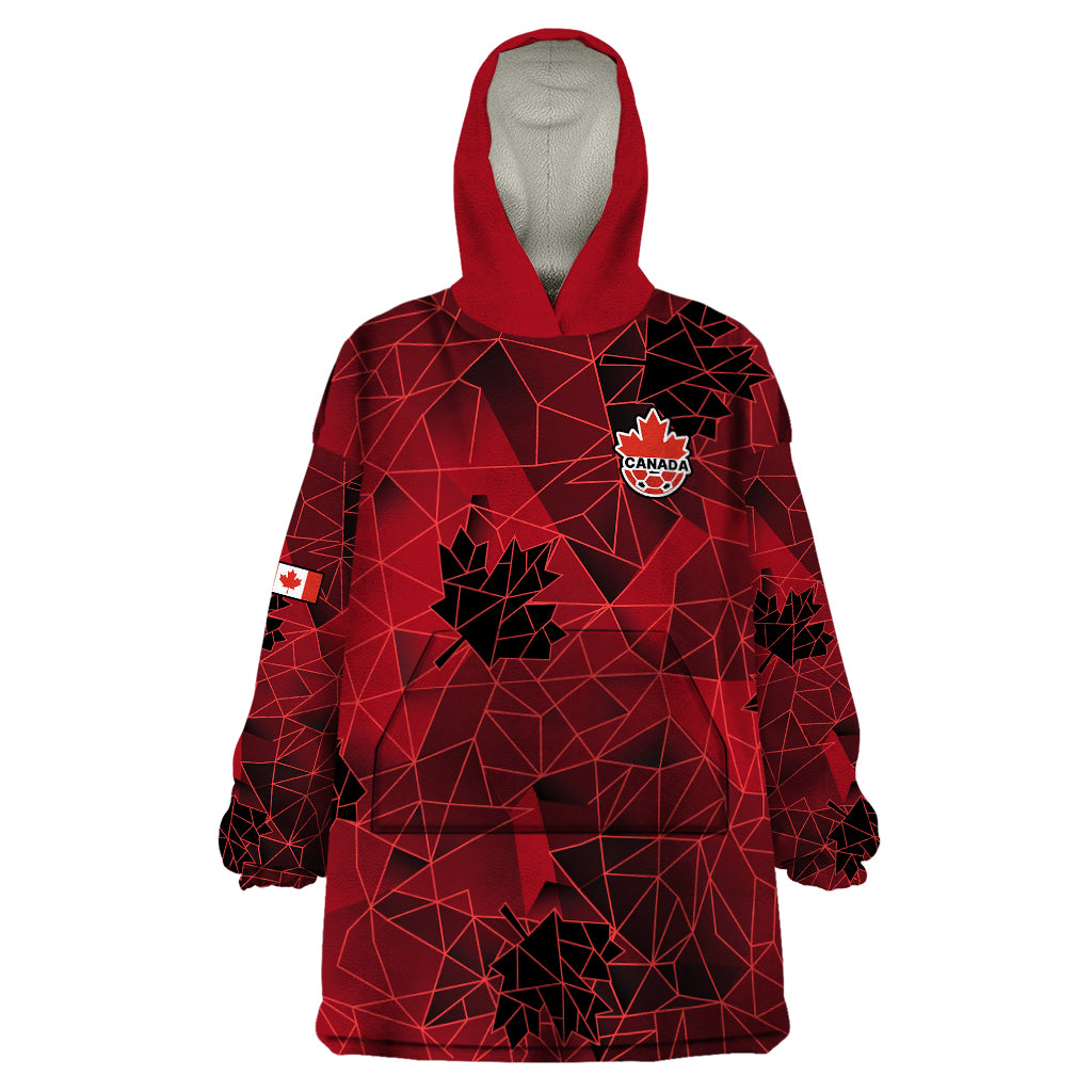 Custom Canada Soccer Wearable Blanket Hoodie Ladies Replica 2023 National Team - Wonder Print Shop