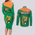 Ireland Rugby Couples Matching Long Sleeve Bodycon Dress and Long Sleeve Button Shirts 2023 World Cup Shamrock Sporty Style LT9 - Wonder Print Shop