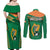 Ireland Rugby Couples Matching Off Shoulder Maxi Dress and Long Sleeve Button Shirts 2023 World Cup Shamrock Sporty Style LT9 - Wonder Print Shop