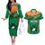 Ireland Rugby Couples Matching Off The Shoulder Long Sleeve Dress and Hawaiian Shirt 2023 World Cup Shamrock Sporty Style LT9 - Wonder Print Shop