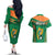 Ireland Rugby Couples Matching Off The Shoulder Long Sleeve Dress and Hawaiian Shirt 2023 World Cup Shamrock Sporty Style LT9 - Wonder Print Shop