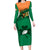 Ireland Rugby Long Sleeve Bodycon Dress 2023 World Cup Shamrock Sporty Style - Wonder Print Shop