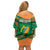 Ireland Rugby Off Shoulder Short Dress 2023 World Cup Shamrock Sporty Style - Wonder Print Shop