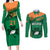 Custom Ireland Rugby Couples Matching Long Sleeve Bodycon Dress and Long Sleeve Button Shirts 2023 World Cup Shamrock Sporty Style LT9 - Wonder Print Shop