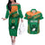 Custom Ireland Rugby Couples Matching Off The Shoulder Long Sleeve Dress and Hawaiian Shirt 2023 World Cup Shamrock Sporty Style LT9 - Wonder Print Shop