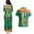 Custom Ireland Rugby Couples Matching Puletasi Dress and Hawaiian Shirt 2023 World Cup Shamrock Sporty Style LT9 - Wonder Print Shop