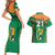 Custom Ireland Rugby Couples Matching Short Sleeve Bodycon Dress and Hawaiian Shirt 2023 World Cup Shamrock Sporty Style LT9 - Wonder Print Shop