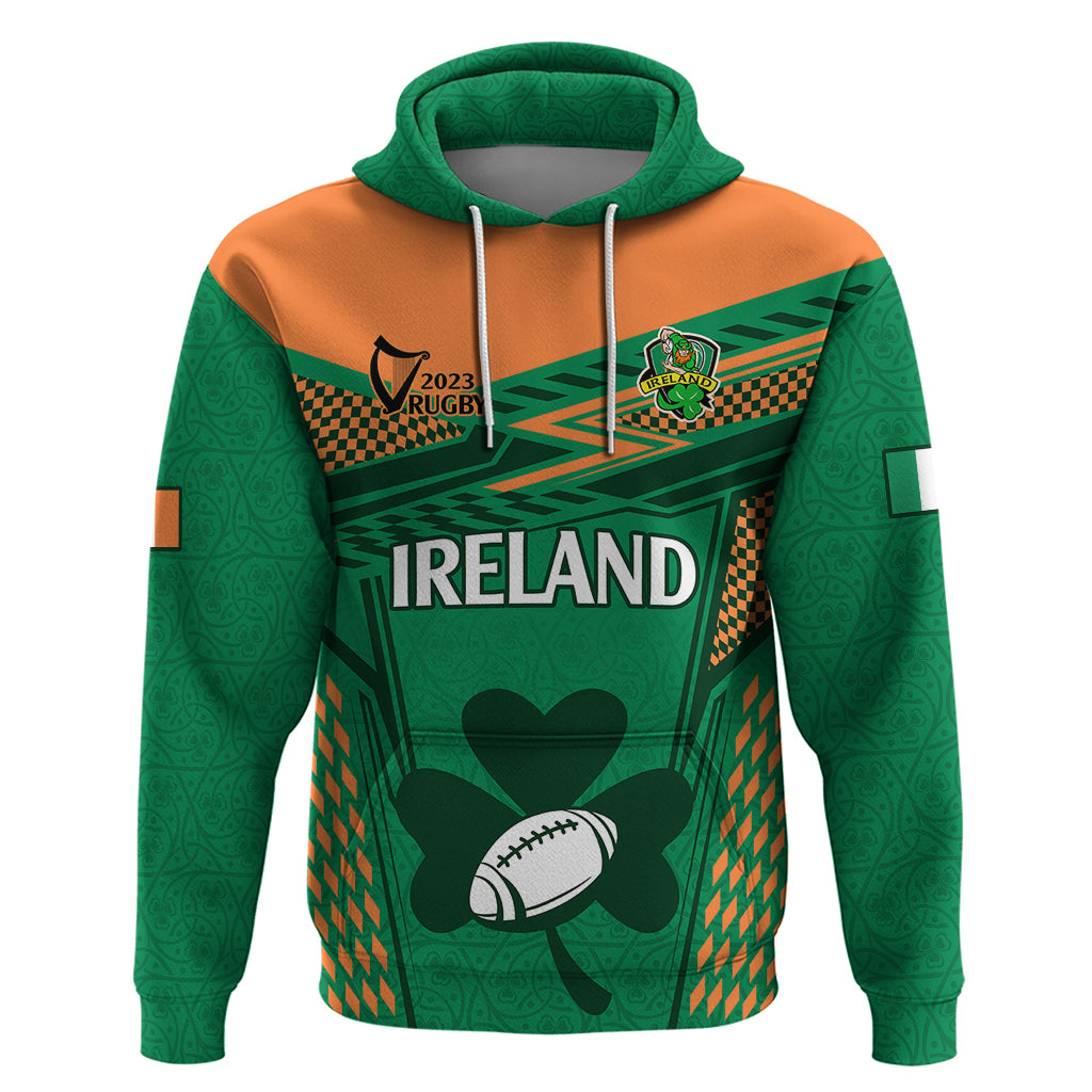 Custom Ireland Rugby Hoodie 2023 World Cup Shamrock Sporty Style - Wonder Print Shop