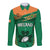 Custom Ireland Rugby Long Sleeve Button Shirt 2023 World Cup Shamrock Sporty Style - Wonder Print Shop