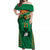 Custom Ireland Rugby Off Shoulder Maxi Dress 2023 World Cup Shamrock Sporty Style - Wonder Print Shop