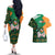 Ireland Rugby Couples Matching Off The Shoulder Long Sleeve Dress and Hawaiian Shirt Go Irish Shamrock World Cup LT9 - Wonder Print Shop