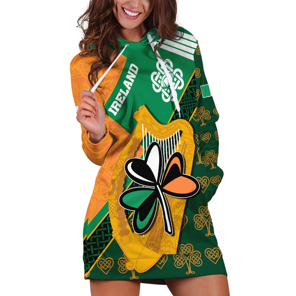 Ireland Rugby Hoodie Dress Go Irish Shamrock World Cup - Wonder Print Shop