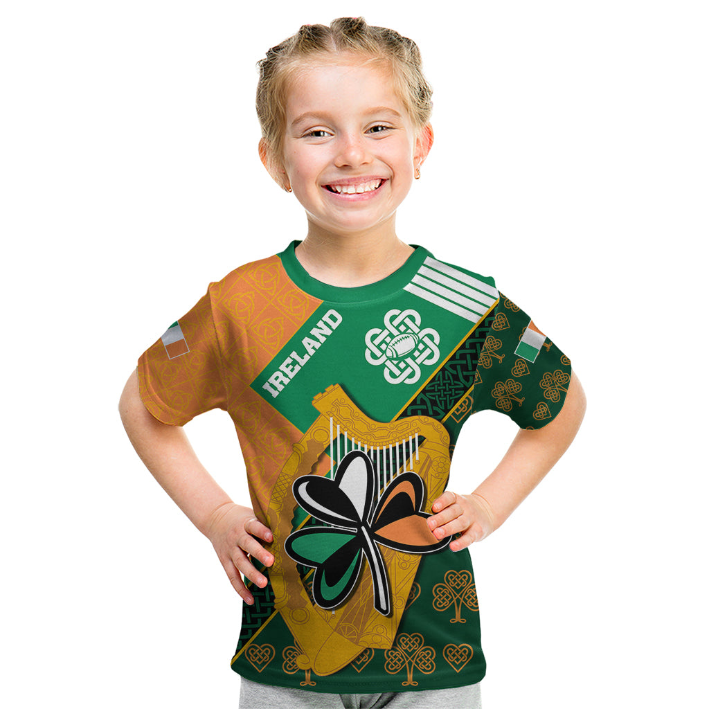 Ireland Rugby Kid T Shirt Go Irish Shamrock World Cup - Wonder Print Shop