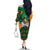 Ireland Rugby Off The Shoulder Long Sleeve Dress Go Irish Shamrock World Cup - Wonder Print Shop