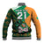 Custom Ireland Rugby Baseball Jacket Go Irish Shamrock World Cup LT9 - Wonder Print Shop